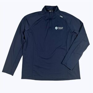 UNRL Pullover Mens L Blue Quarter Zip Athletic Fit Long Sleeve Golf Performance